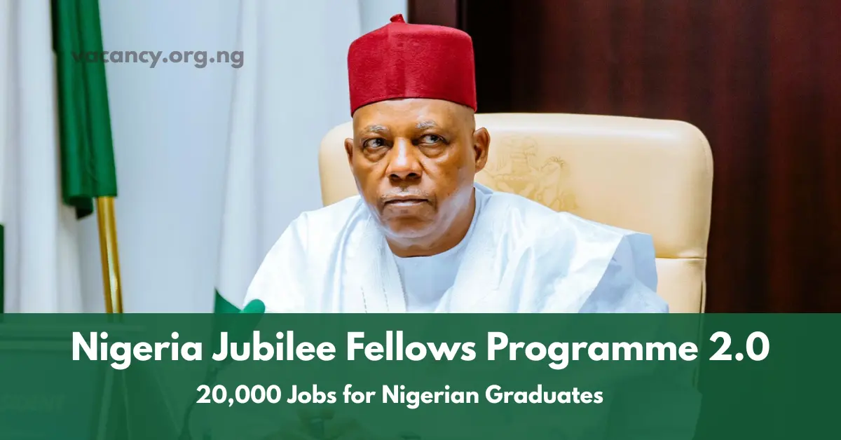 Nigeria Jubilee Fellows Programme 2.0 – FG Targets 20,000 Jobs Annually