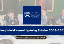 Perry World House Lightning Scholar 2026-2027